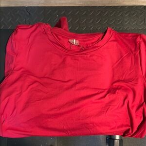 CALIA by Carrie Underwood Vibrant Red Activewear Long Sleeve Crop Top! NWT!